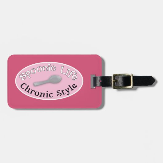 スポニースタイル – ピンク ラゲッジタグ (正面横)