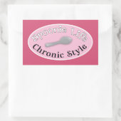 スポニースタイル – ピンク 長方形シール (バッグ)