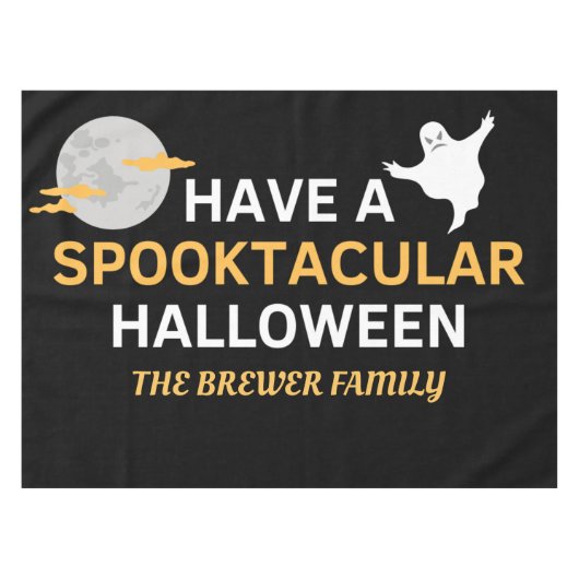 スポパーソナライズされたクトカキュラーハロウィーンテーブルクロス テーブルクロス (正面(横))