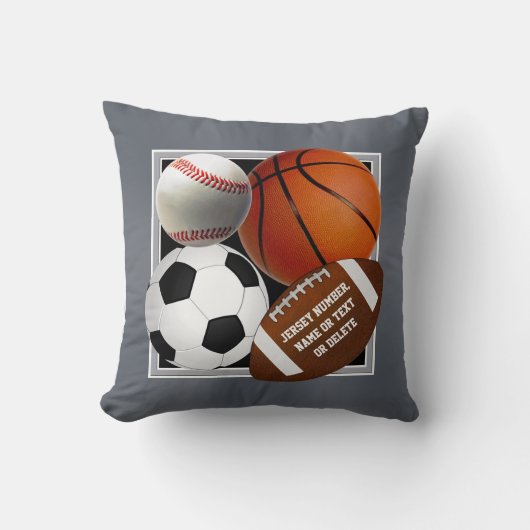 ,スポパーソナライズされたーツボール枕,スポーツテーマ クッション (正面)