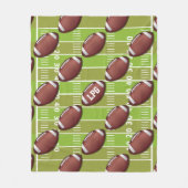 スポパーソナライズされたーツ場のサッカーの模様 フリースブランケット (正面)
