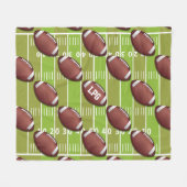 スポパーソナライズされたーツ場のサッカーの模様 フリースブランケット (正面(横))