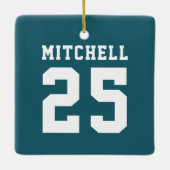 スポパーソナライズされたーツ セラミックオーナメント (裏面)