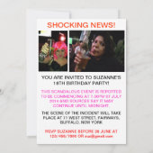 スポフmag有名人ゴシップカスタム誕生日招待状 招待状 (裏面)