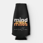 スポモダンートインスピレーション白黒オレンジタイポ ボトルクーラー (正面)