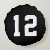 スポモダンートインスピレーション黒白モノグラム ラウンドクッション (裏面)