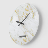 スポモノグラムのッティド金ゴールドグリッター ラージ壁時計 (傾斜)