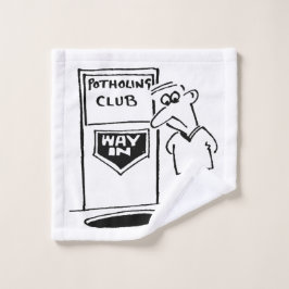 スポリおもしろいンキング、穴あけ又は穴あけテーマ ウォッシュタオル