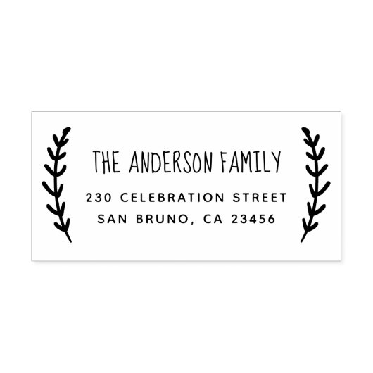 スポリ素朴グ |ファミリカスタムー名と差出人住所 ラバースタンプ (インプリント)