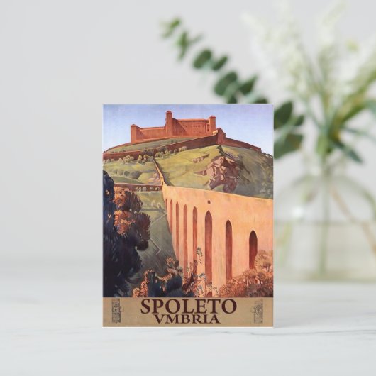 スポレートの城塞(イタリア・ウンブリア地方) ポストカード (スタンド正面)