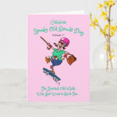 スポンキーおばあちゃんの日 2月1日 元気なおばあちゃん カード (黄色い花)