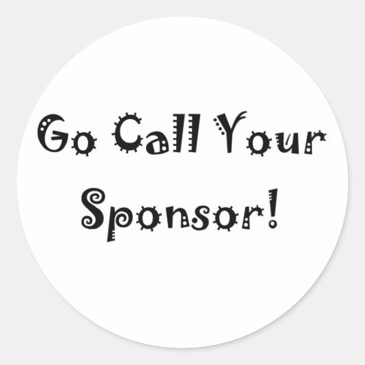 スポンサーに電話する ラウンドシール (正面)