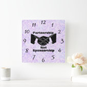 スポンサーシップ・ウォール・クロックではないパートナーシップ スクエア壁時計 (ホーム)