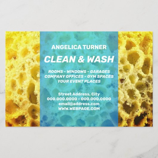 スポンジおもしろいスタイルプロフェッショナルブルーパック チラシ (正面)