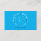 スポンジと星を青に染めた手のクリーニング 名刺 (正面)