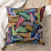 スポーカラフルツファンのペナントパターン クッション (ブランケット)