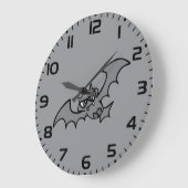 スポーキーかわいい悪魔のバンパイアバット ラージ壁時計 (傾斜)