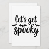 スポーキーなハロウィーンバッグラフィックデザイン シーズンカード (正面/裏面)