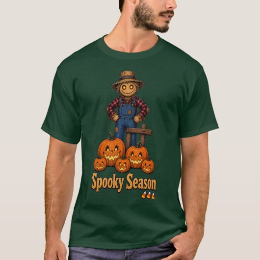 スポーキーシーズンの案山子/ジャック・オ・ランタン Tシャツ (正面)