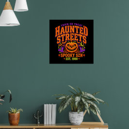 スポーキーシーズンクルーのハロウィンウォールアート レトロな幽霊 ポスター