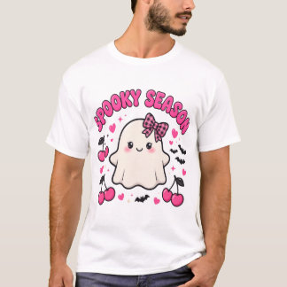 スポーキーシーズンチェリーゴーストコケットハロウィンTシャツ Tシャツ