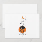 スポーキーシーズン・パンプキン・ハロウィンデザイン 招待状 (正面/裏面)