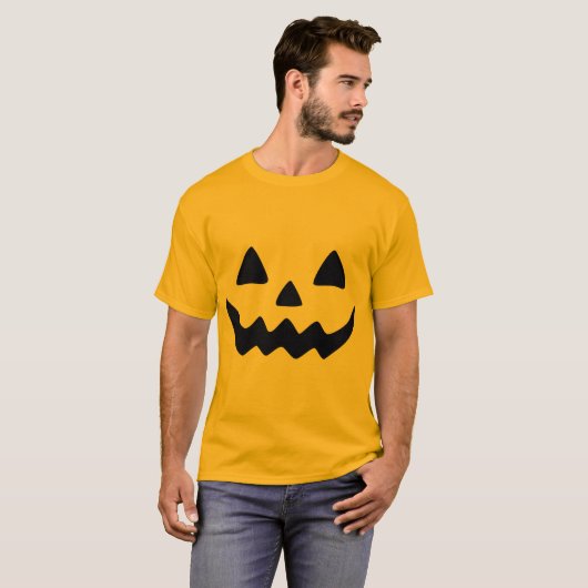 スポーキー・クラシック・ジャック・オ・ランタン・フェイス Tシャツ (正面フル)