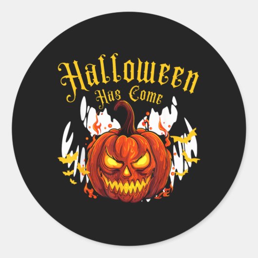 スポーキー・ハロウィン・パンプキン ラウンドシール (正面)