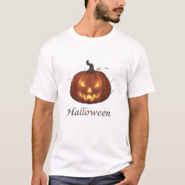 スポーキー・ファイアー・ジャック・オ・ランタン・ハロウィン・パンプキン Tシャツ