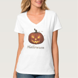 スポーキー・ファイアー・ジャック・オ・ランタン・ハロウィン・パンプキン Tシャツ
