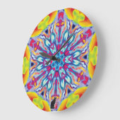 スポークス万華鏡のように千変万化するパターン ラージ壁時計 (傾斜)