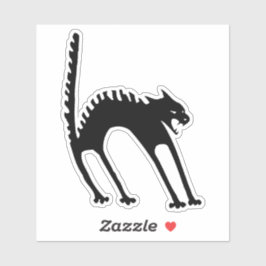 スポークドキャットハロウィーンイラストレーション シール