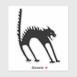 スポークドキャットハロウィーンイラストレーション シール