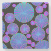 スポーク付き円ホイールとディスク ストーンコースター (正面)