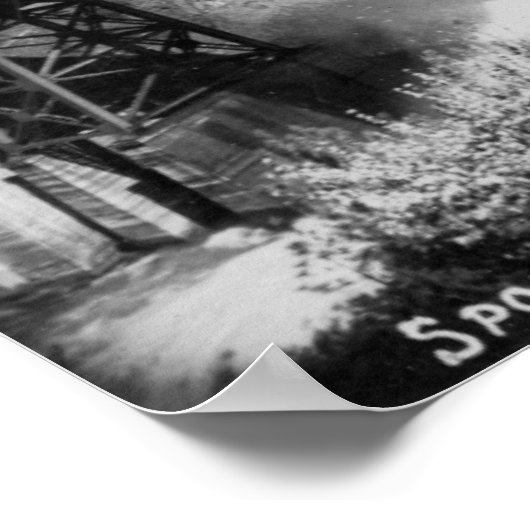 スポーク滝とブリッジの表示 ポスター (角)