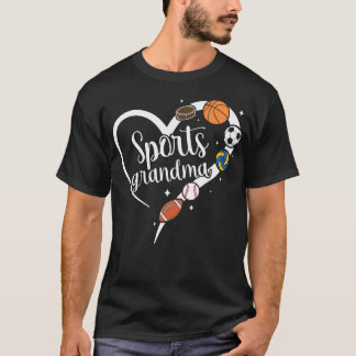 スポーツおばあちゃんハートスポーツグランマスポーツ好きな祖母 Tシャツ