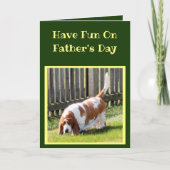 スポーツおもしろいをテーマにした父の日カード（Basset付き） カード (正面)