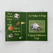 スポーツおもしろいをテーマにした父の日カード（Basset付き） カード (内部)