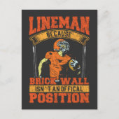 スポーツおもしろいマンのためのフットボールのリーマンユーモア ポストカード (正面)