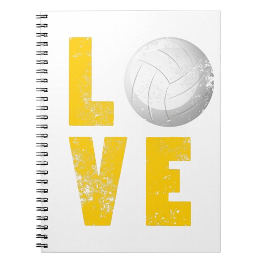スポーツおもしろい愛好家のためのバレーボールを愛する ノートブック (正面)