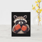 スポーツおもしろい用アライグマ衣装及びボクシング手袋 カード (黄色い花)