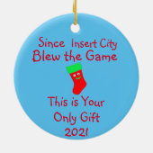 スポーツおもしろい賭博セラミックオーナメント セラミックオーナメント (裏面)