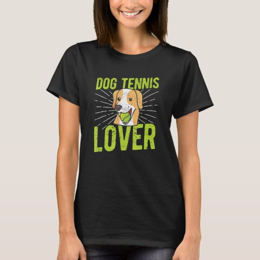 スポーツおもしろい選手がファンをコーチ犬テニス犬 Tシャツ (正面)