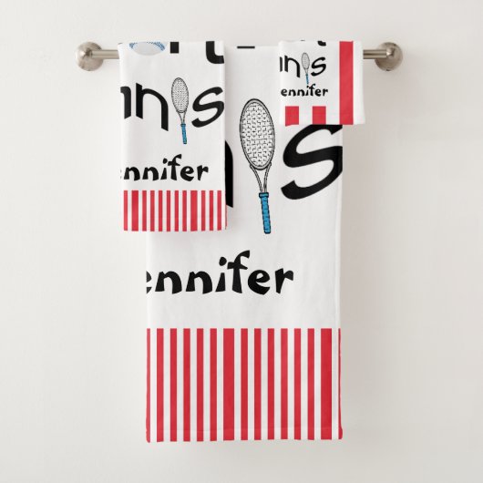 スポーツお気に入りのバスルーム用タオルがテニスをセット バスタオルセット (インサイチュ)