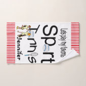 スポーツお気に入りのバスルーム用タオルがテニスをセット バスタオルセット (ハンドタオル)