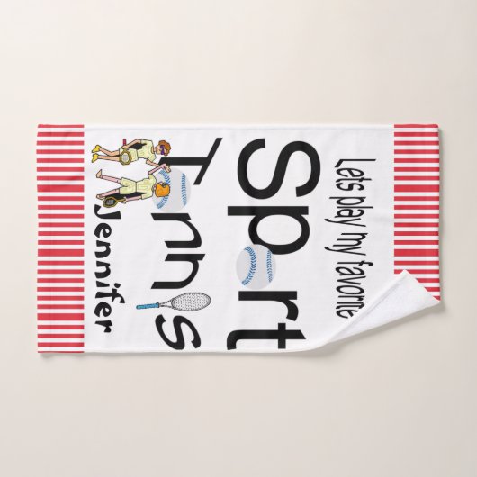スポーツお気に入りのバスルーム用タオルがテニスをセット バスタオルセット (ハンドタオル)