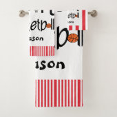 スポーツお気に入りのバスルーム用タオルがバスケットボールを設定 バスタオルセット (インサイチュ)