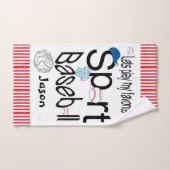 スポーツお気に入りのバスルーム用タオルが野球をセット バスタオルセット (ハンドタオル)