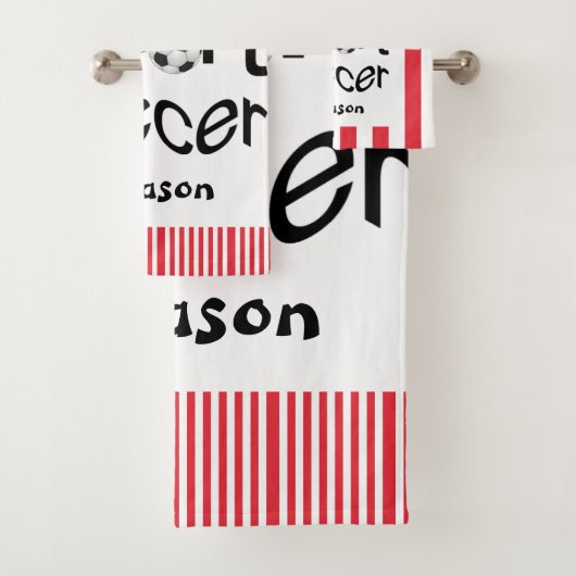 スポーツお気に入りのバスルーム用タオルセットサッカー バスタオルセット (インサイチュ)