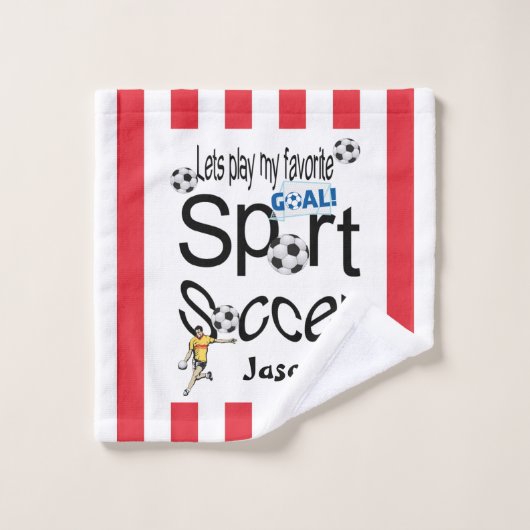 スポーツお気に入りのバスルーム用タオルセットサッカー バスタオルセット (ウォッシュタオル)